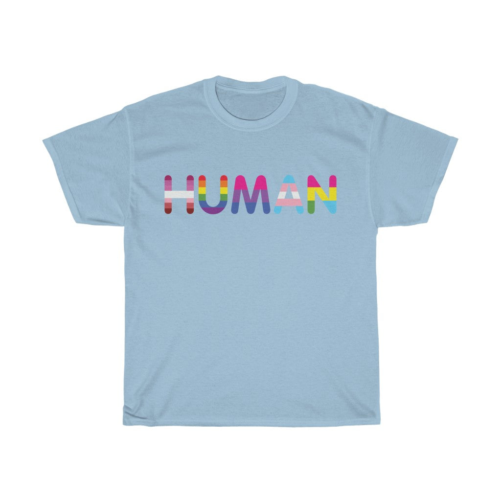 "Human" Pride Flags Short Sleeve Unisex T-Shirt