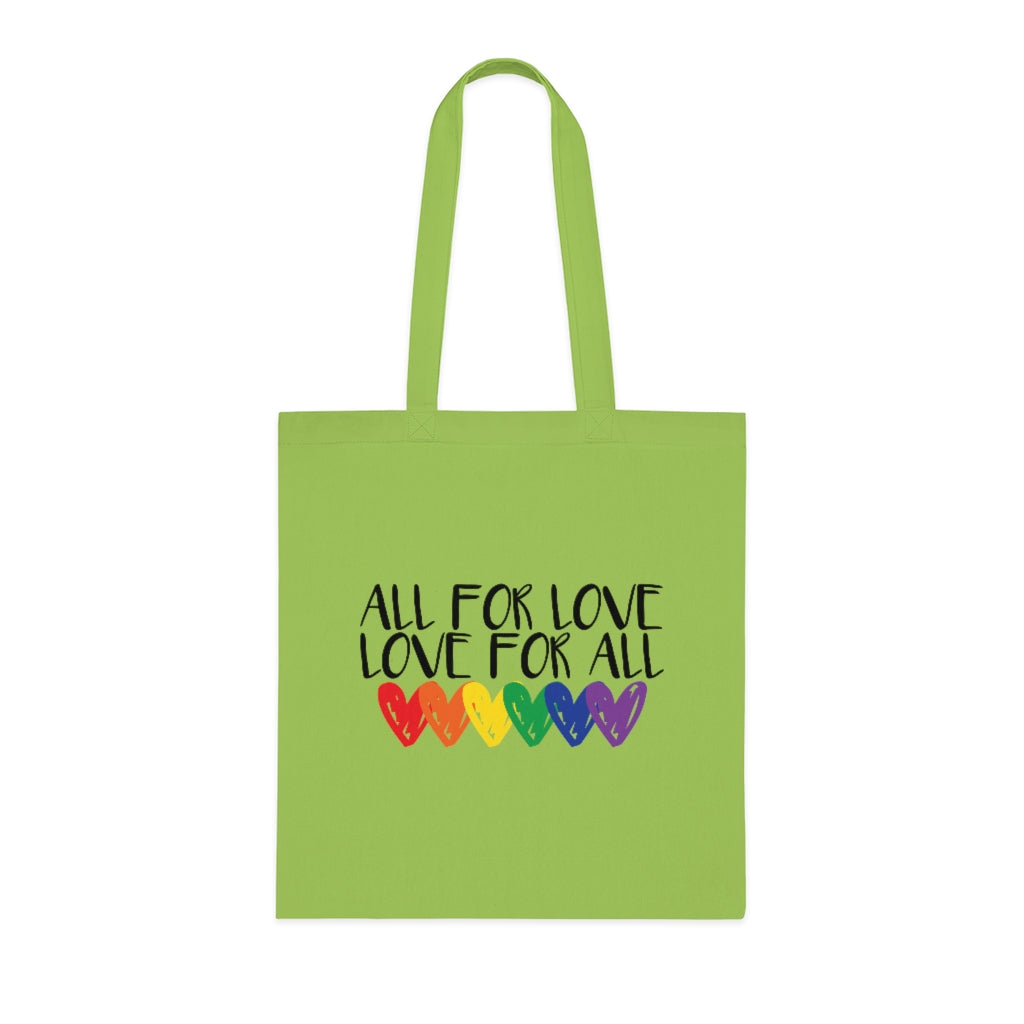 "All For Love" Cotton Tote Bag