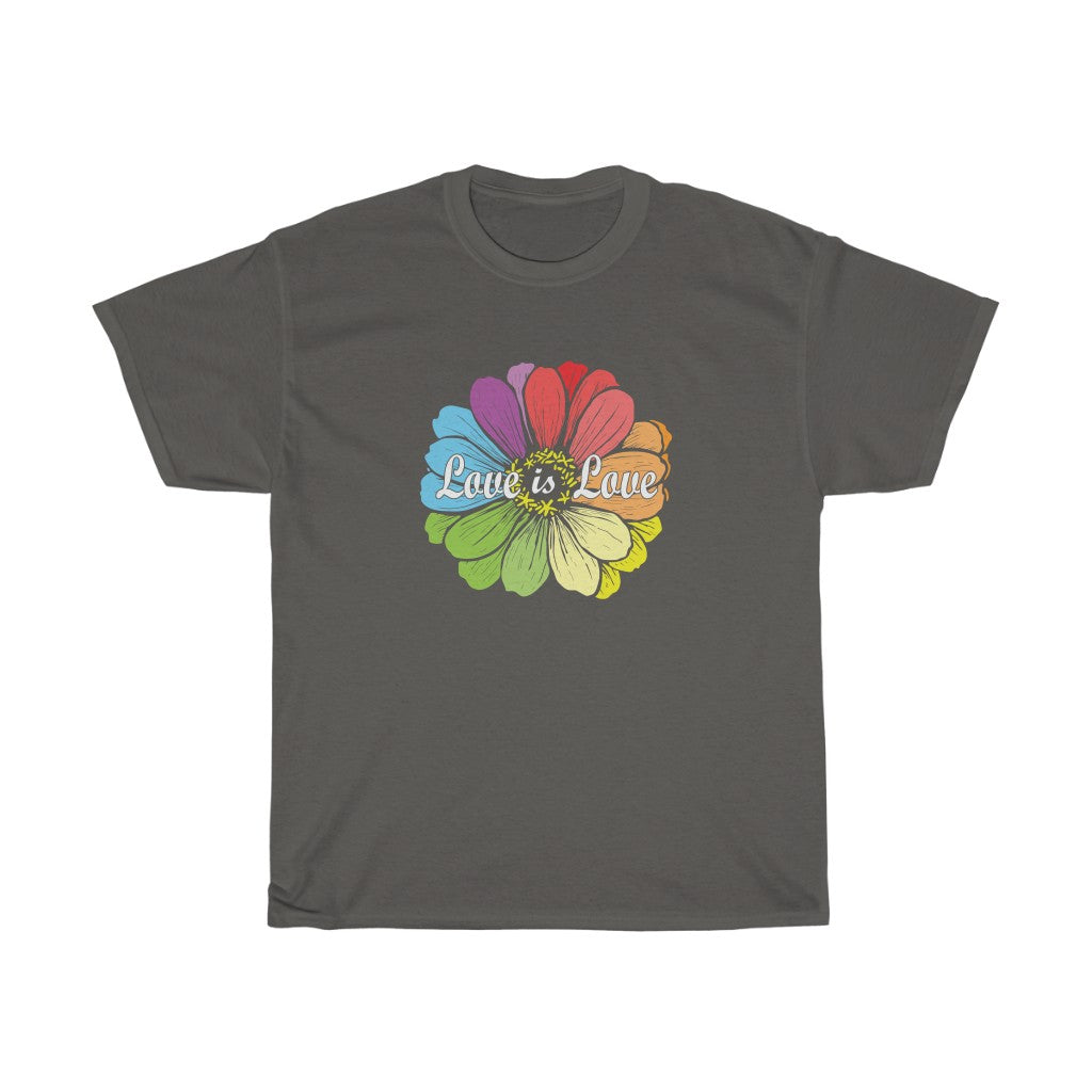 "Love is Love" Flower Short-Sleeve Unisex T-Shirt