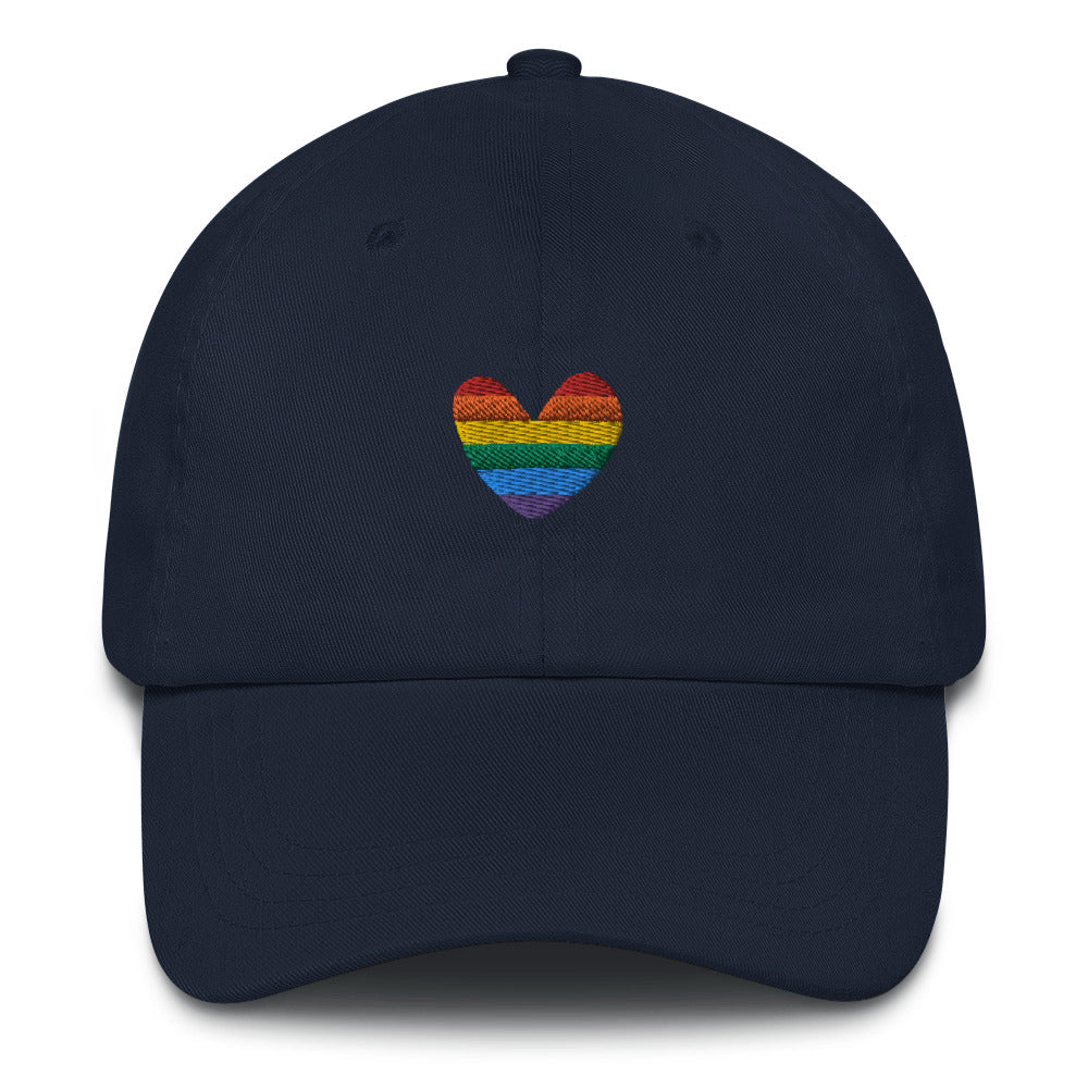Rainbow Heart Dad Hat