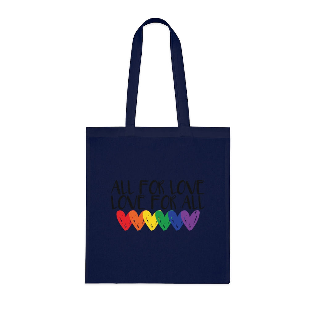 "All For Love" Cotton Tote Bag