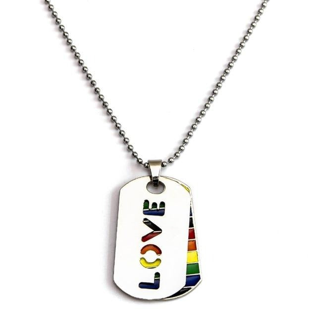Love Dog Tag Necklace